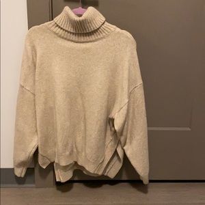 Soft Beige Turtleneck Sweater